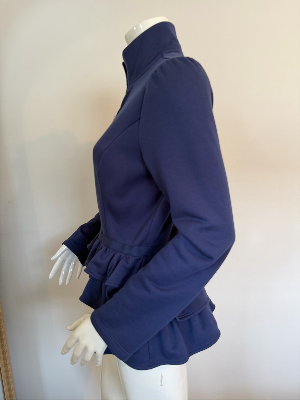 Lilly Pulitzer Azela Ruffle Fleece Navy Jacket Size M - Picture 5 of 9